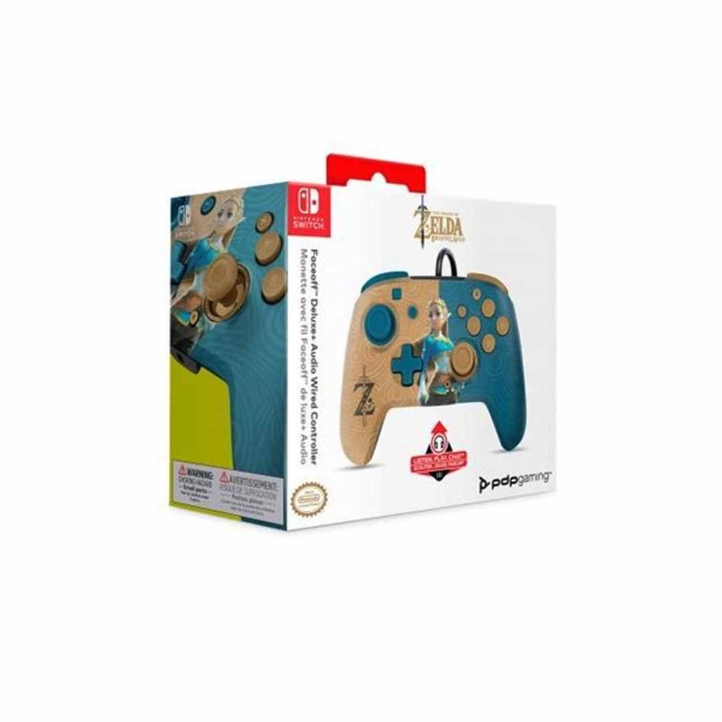 PDP FACEOFF DELUXE ZELDA BREATH -AUDIO WIRED CONTROLLER NS & OLED
