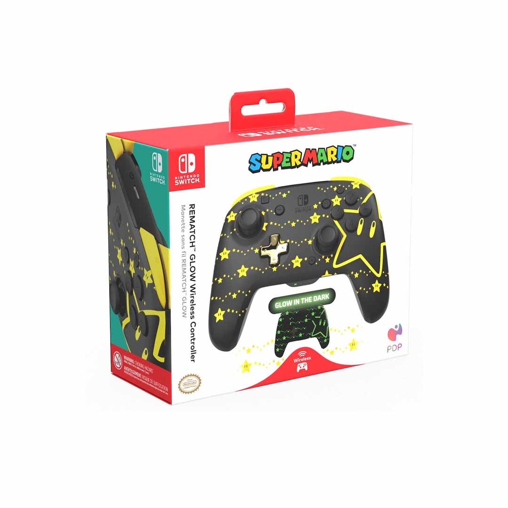PDP REMATCH GLOW SUPER MARIO - STARS CONTROLLER WIRELESS-NS