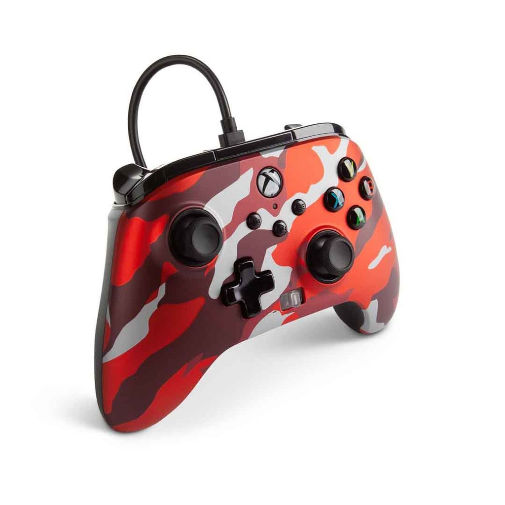 POWER A SERIES X ENHANCED WIRED CONTROLLER–METALLIC CAMO/RED XBX/XBX ONE