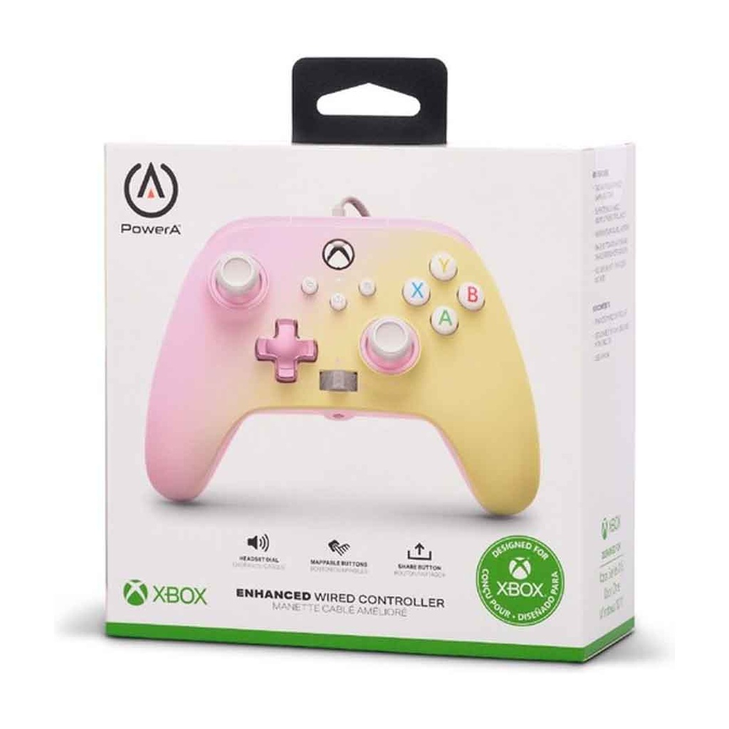 POWER A SERIES X  ENHANCED WIRED CONTROLLER PINK LEMONADE XBX/XBX ONE