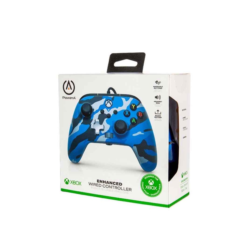POWER A SERIES X  ENHANCED WIRED CONTROLLER METALLIC CAMO/BLUE XBX/XBX ONE