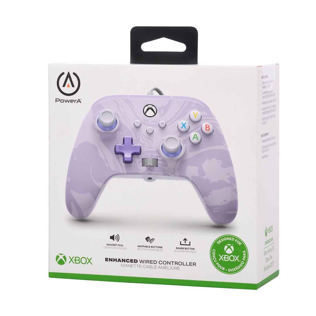 POWER A SERIES X ENHANCED WIRED CONTROLLER LAVENDER SWIRL XBX/XBX ONE