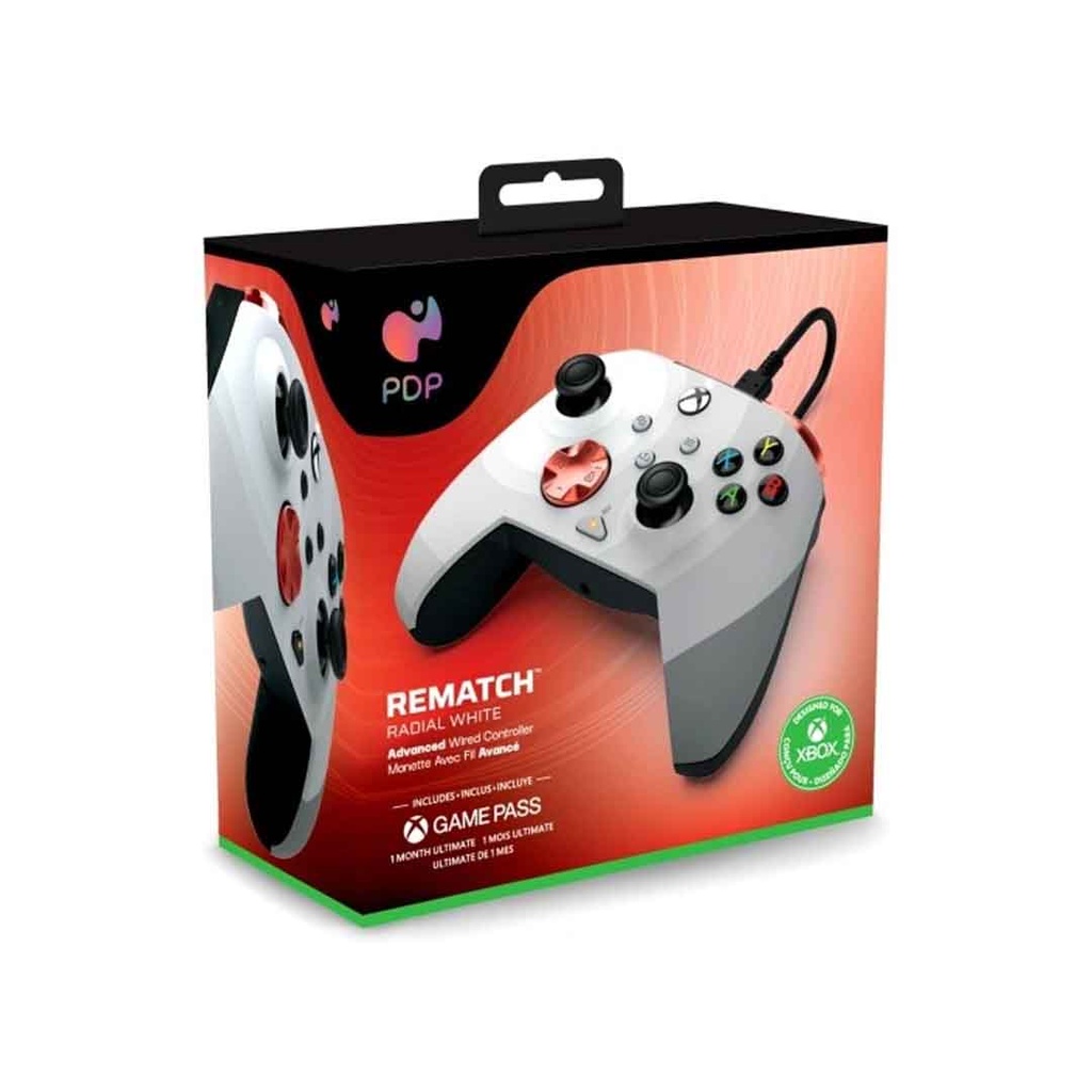 PDP SERIES X REMATCH WIRED  CONTROLLER RADIAL WHITEXBX/XBX ONE