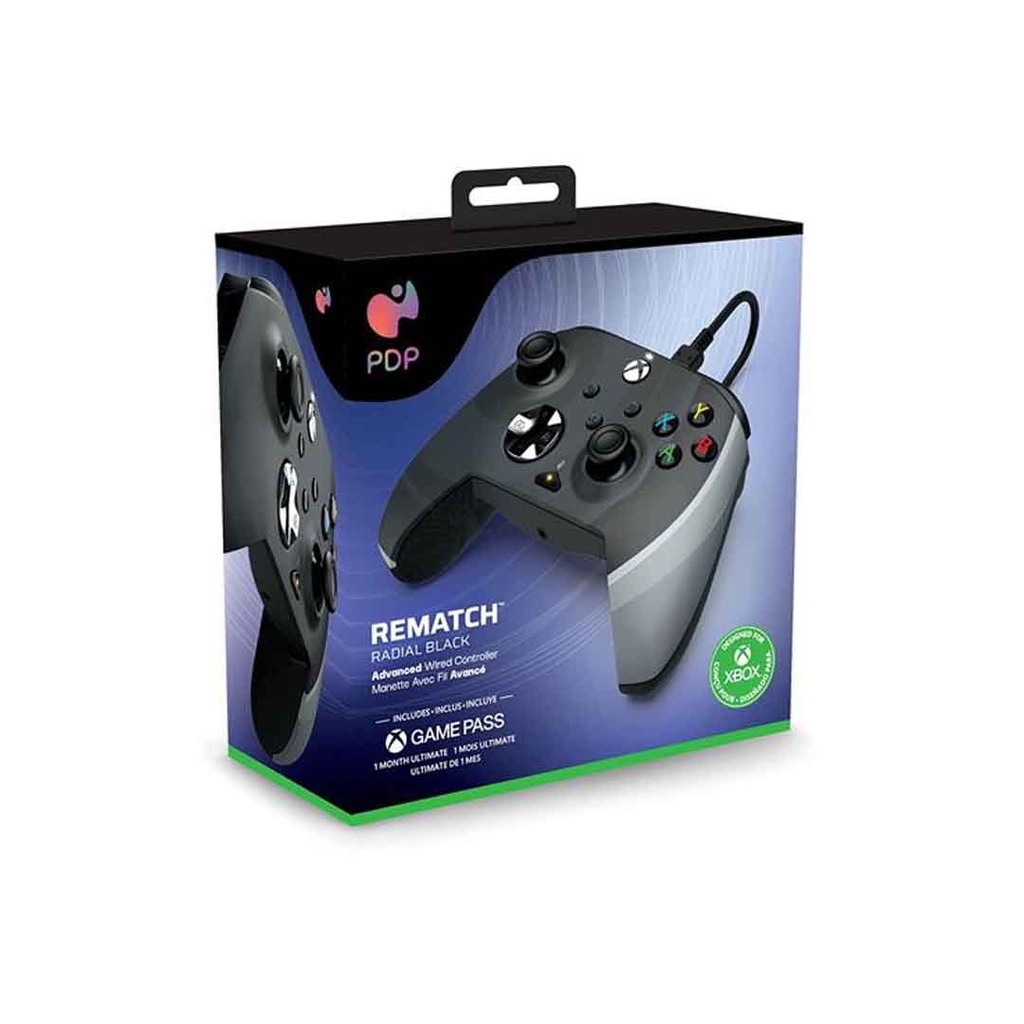 PDP SERIES X REMATCH WIRED  CONTROLLER RADIAL BLACKXBX/XBX ONE