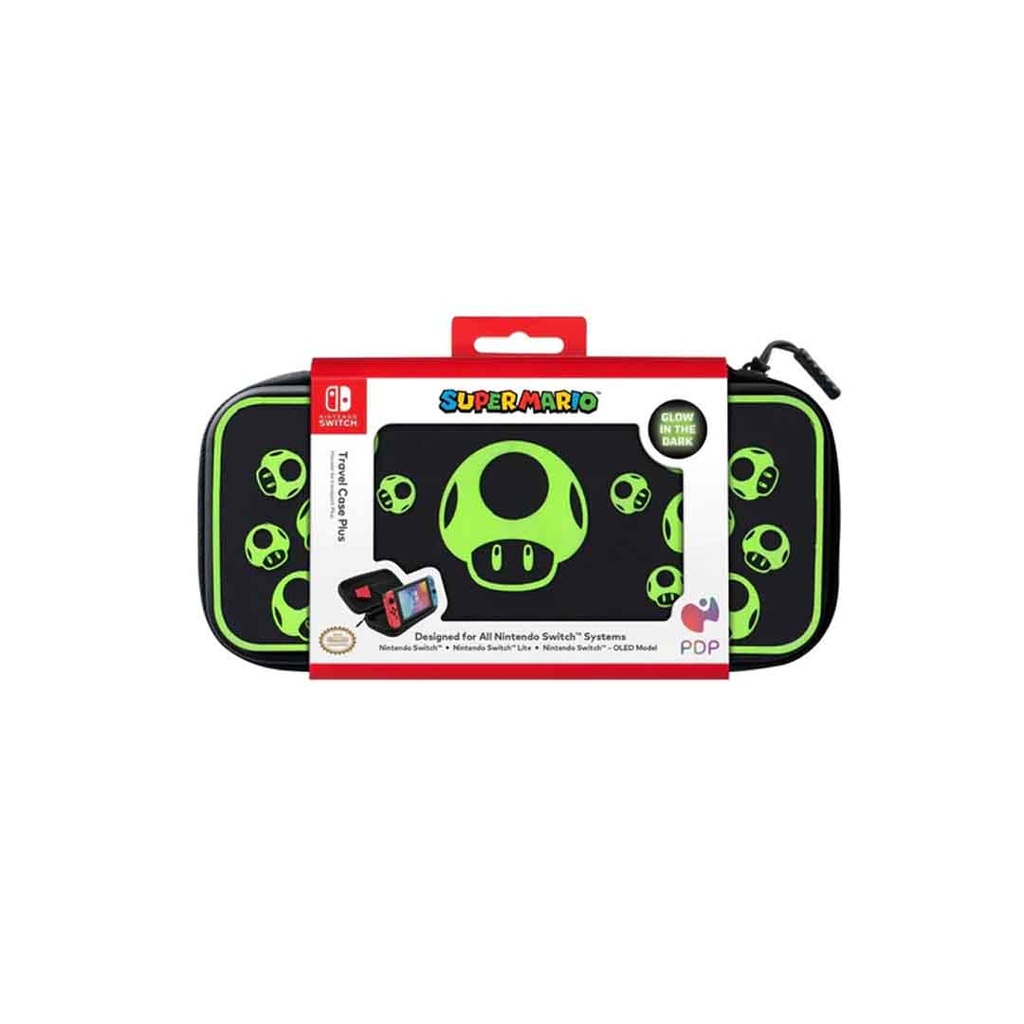 PDP SUPER MARIO GLOW IN THE DARK TRAVEL CASE PLUS NS/LITE/OLED