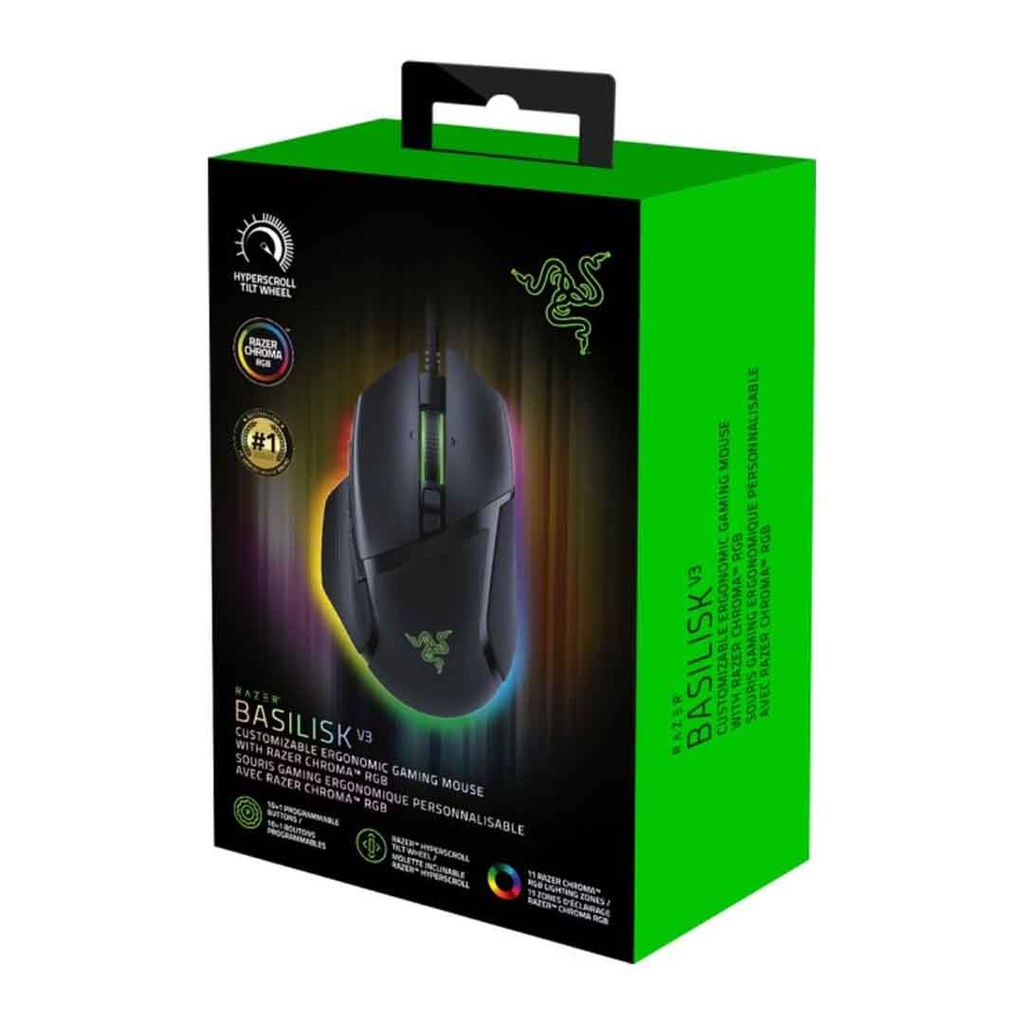 RAZER BASILISK  V3 WIRED ERGONOMIC GAMING MOUSE