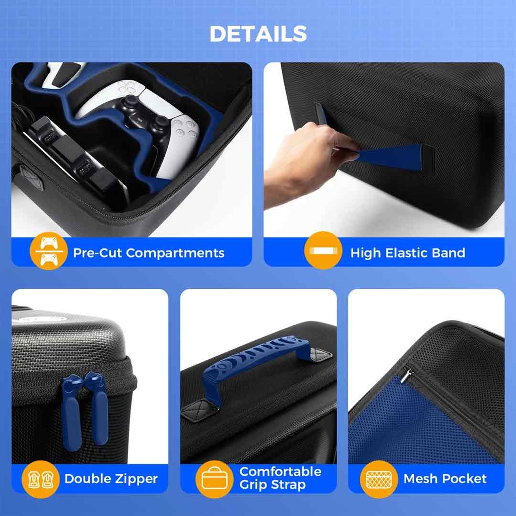 IINE Carrying Storage Bag for PS5 Slim