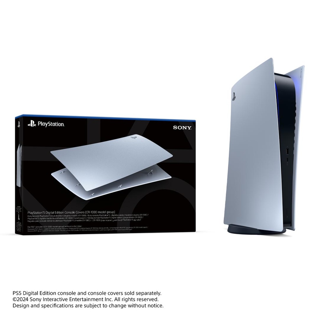 PS5 Console Digital Edition Cover - Sterling Silver