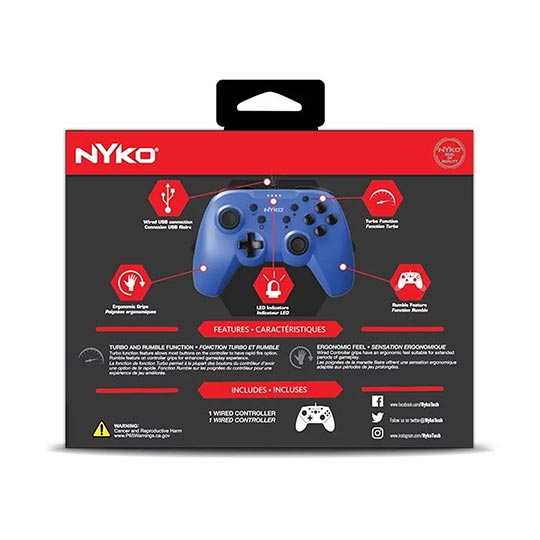Nyko NS Wired Pirme Controller- Blue