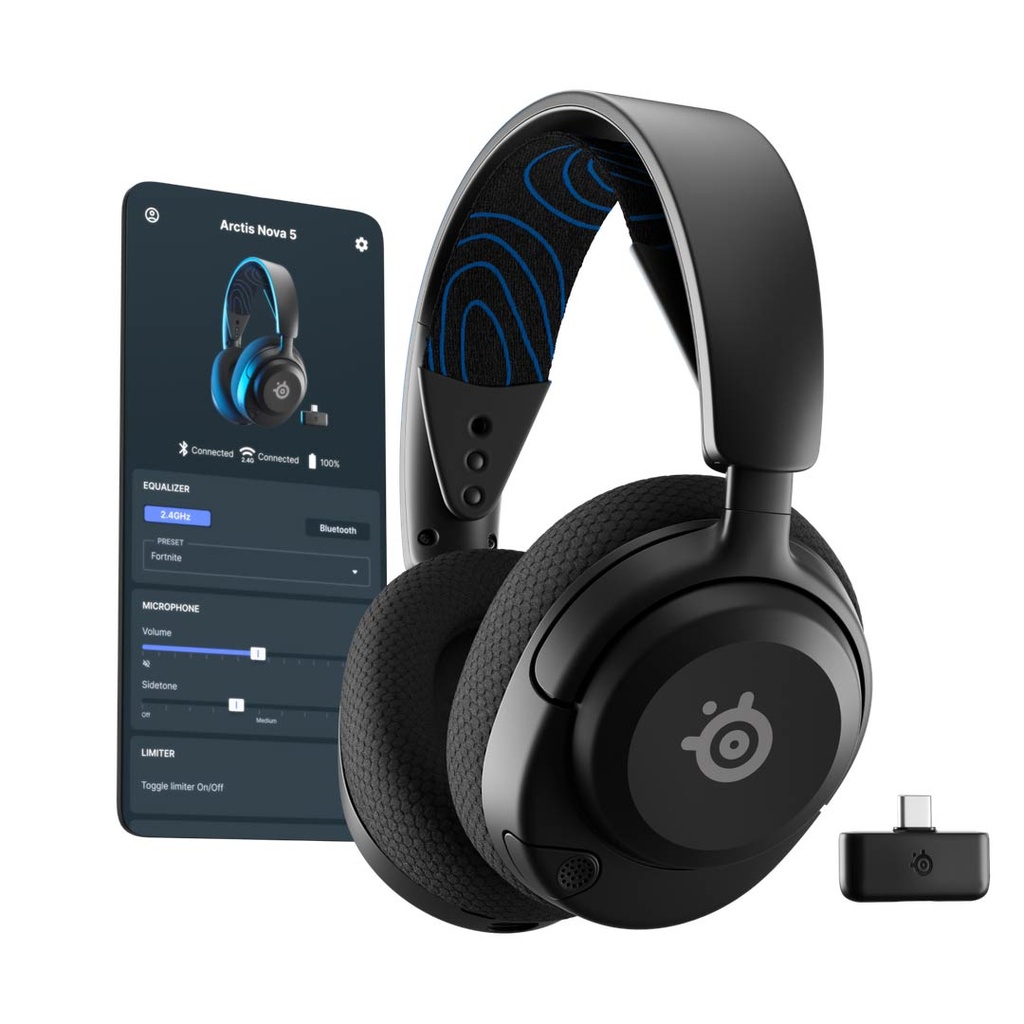 SteelSeries Arctis Nova 5P Wireless Gaming Headset Black For Playstation