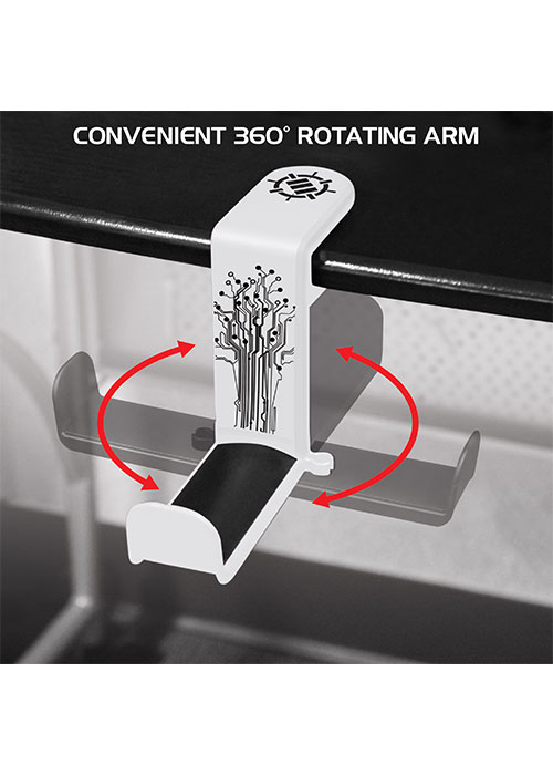 Rotating Headphone Mount - White (ENHANCE)
