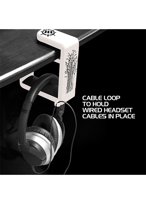 Rotating Headphone Mount - White (ENHANCE)