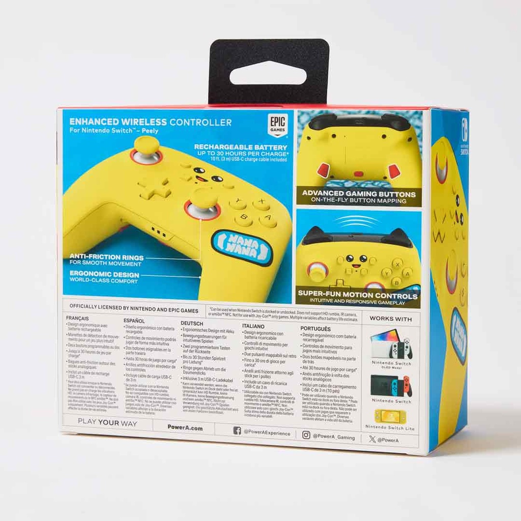 PowerA Enhanced Wireless Yellow Controller Nintendo Switch FORTNITE Peely