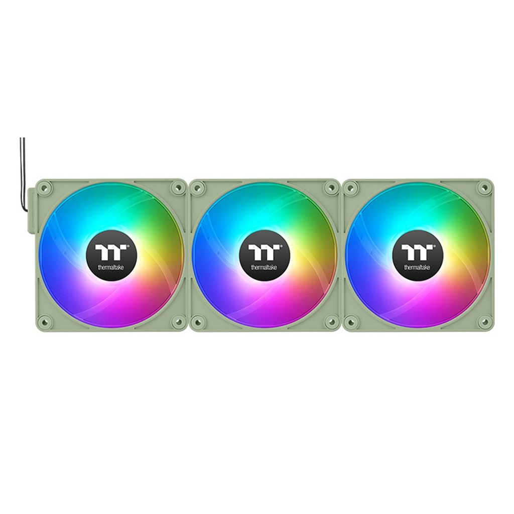 Thermaltake CT120 EX ARGB Reverse PC Cooling Fan Pack of 3 Matcha Green