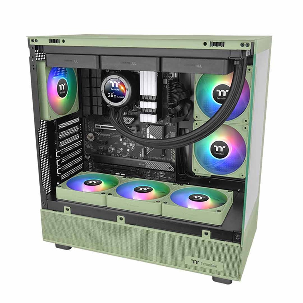 Thermaltake CT120 EX ARGB Reverse PC Cooling Fan Pack of 3 Matcha Green