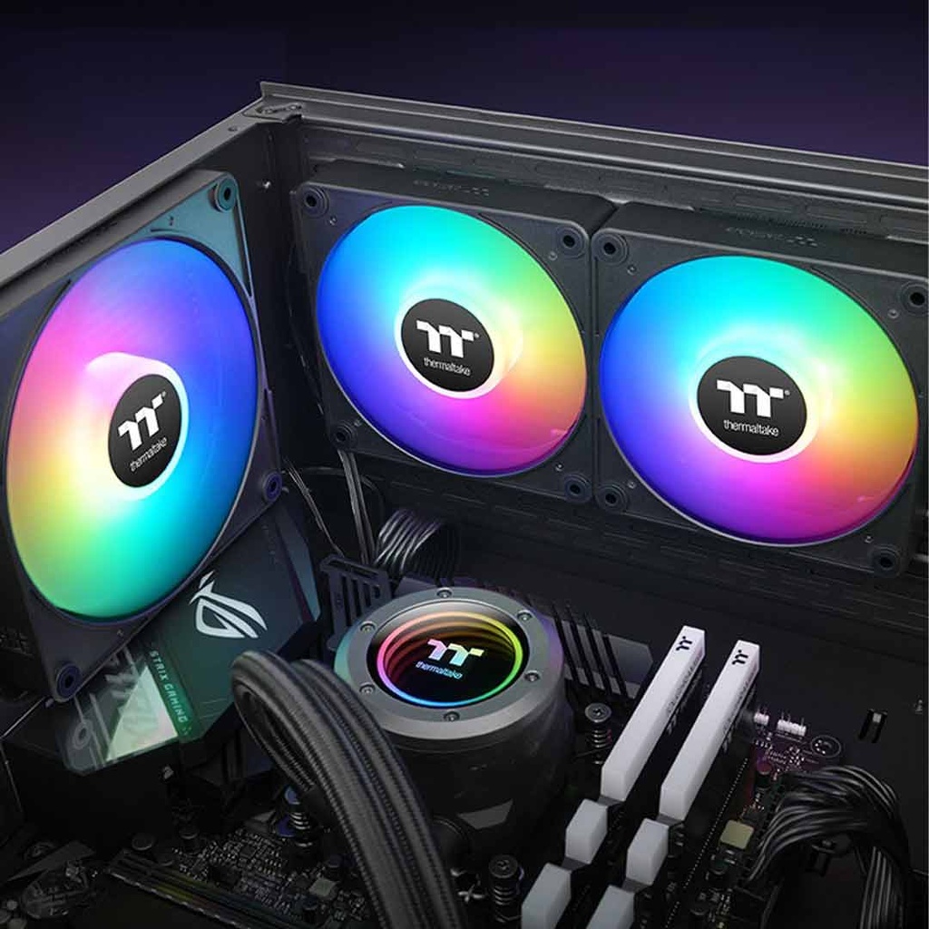 Thermaltake CT120 EX ARGB Sync PC Cooling Fan Pack of 3 Black