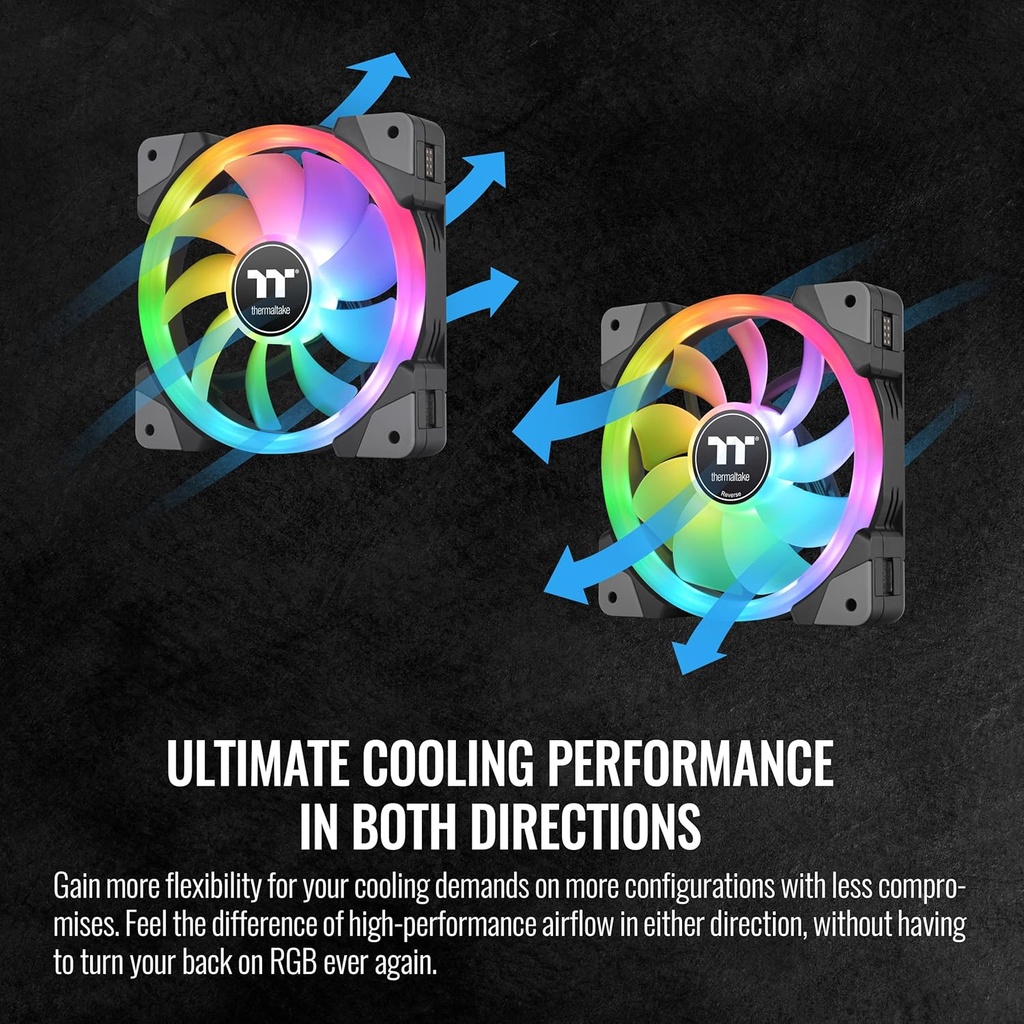 Thermaltake SWAFAN EX 12 ARGB PC Cooling Fan Pack of 3 Black