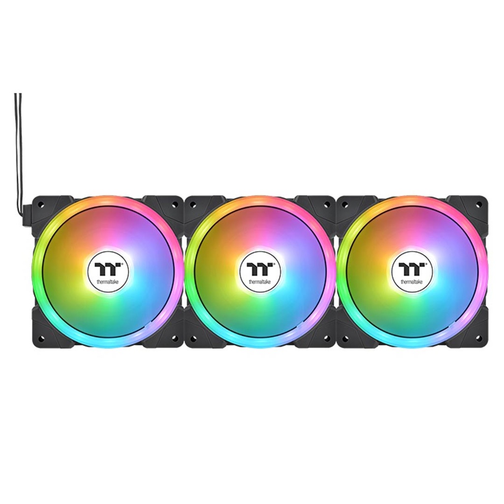 Thermaltake SWAFAN EX 12 ARGB PC Cooling Fan Pack of 3 Black