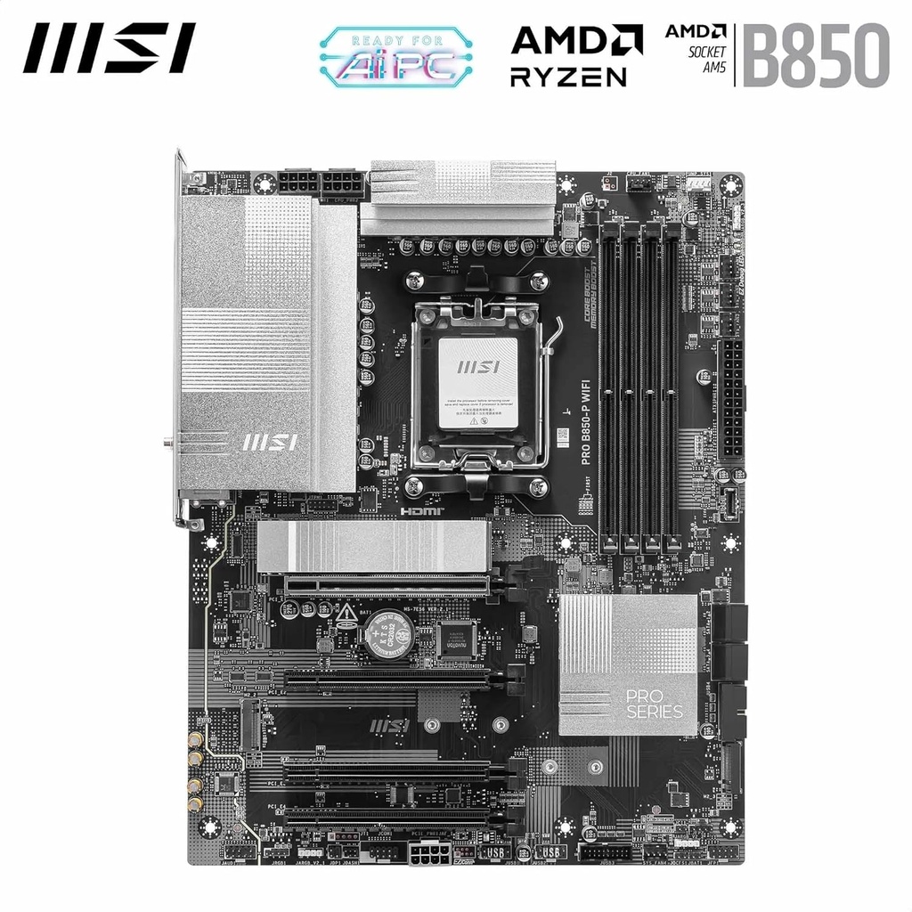MSI Pro B850-P Wifi PCIe 5.0 Ready AMD Gaming Motherboard