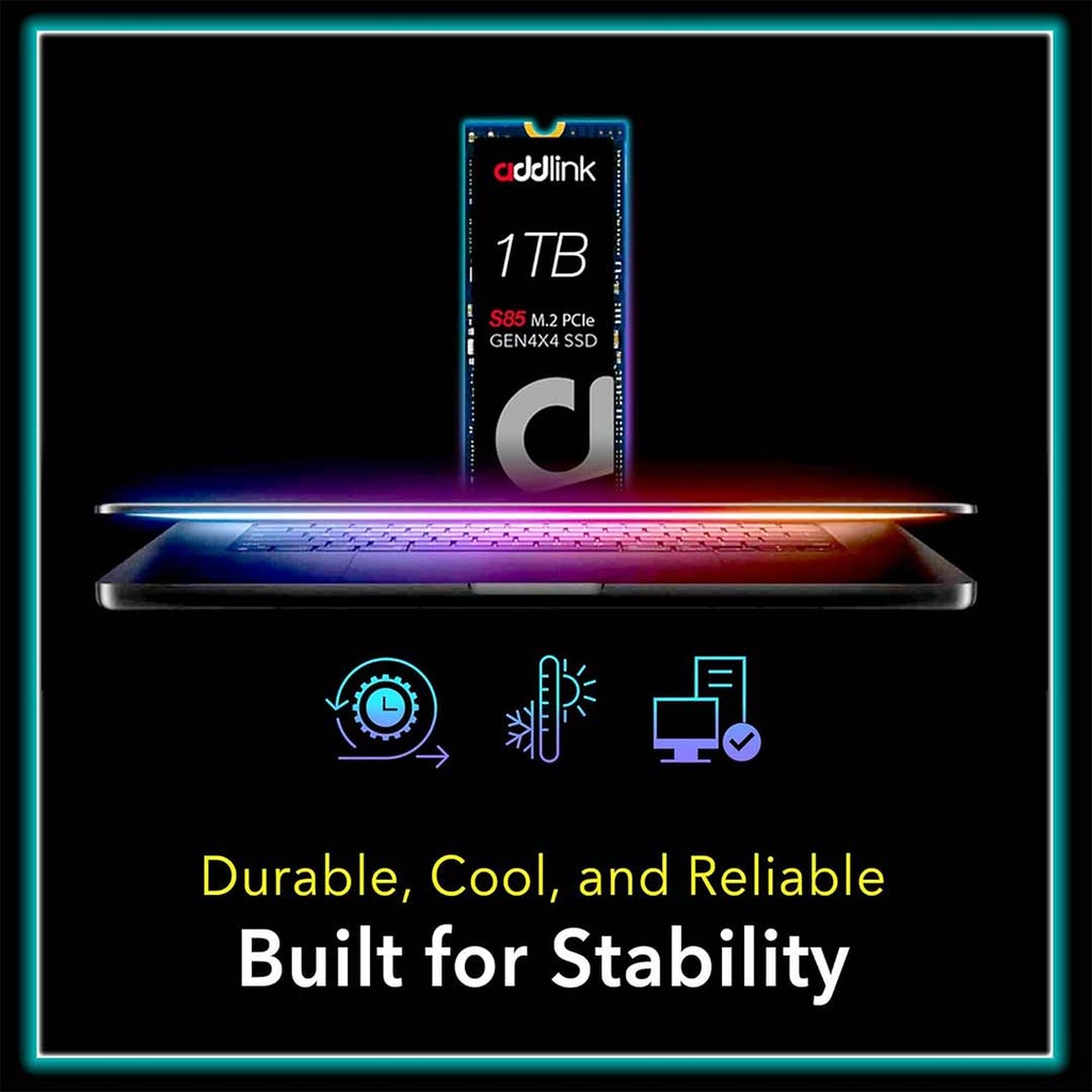 addlink SSD 1TB M.2 2280 PCIe GEN4X4 NVMe  ( Up to R:6000 , W:5400)