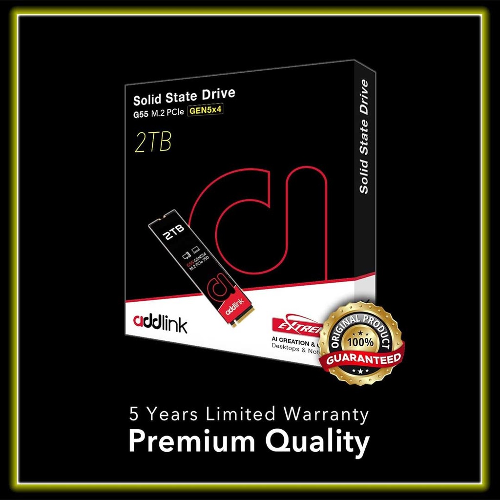 addlink SSD 2TB M.2 2280 PCIe GEN5X4 NVMe   ( Up to R:10300
,W:9000)