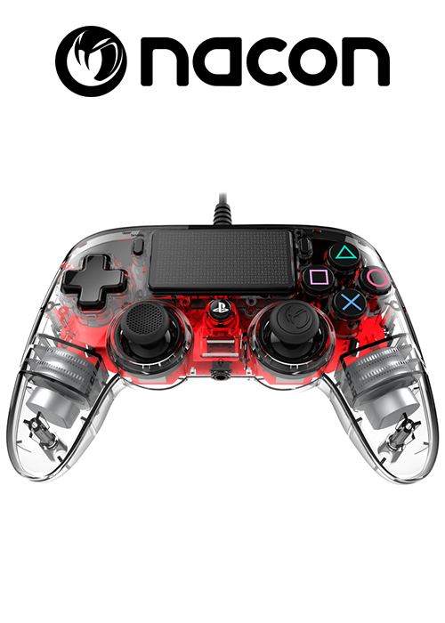 Nacon Ps4 Wired Compact Controller Crystal Red