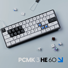 Pulsar PCMK 3 HE 60% Mechnical Keyboard ANSI White