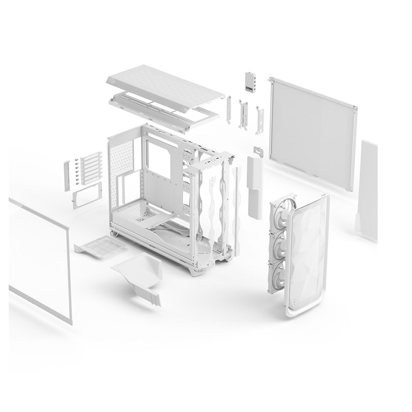 Fractal Design Meshify 3 XL Ambience Pro RGB White TG Clear Tint PC Case