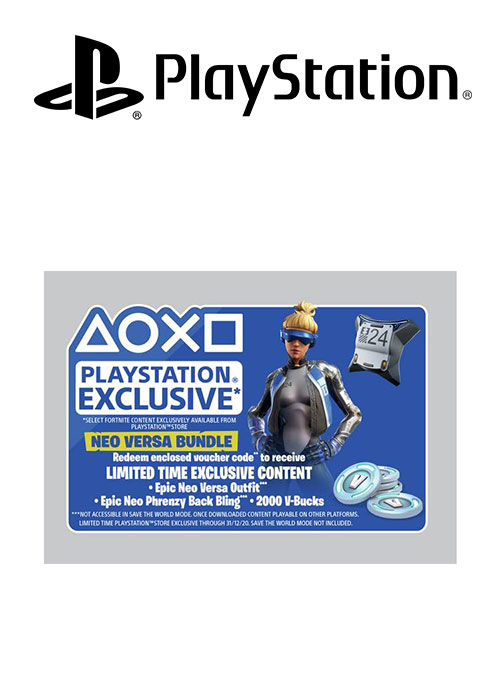 PS4 Headset Gold Wireless Stereo 2.0 Black V2 + Fortnite Neo Versa BUNDLE