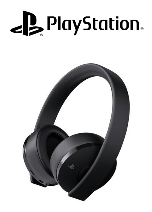 PS4 Headset Gold Wireless Stereo 2.0 Black V2 + Fortnite Neo Versa BUNDLE