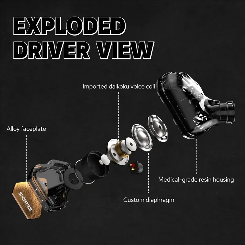 Linsoul 7hz ZeroII 3.5MM Wired Gaming In-Ear Earbuds Orange 4.webp