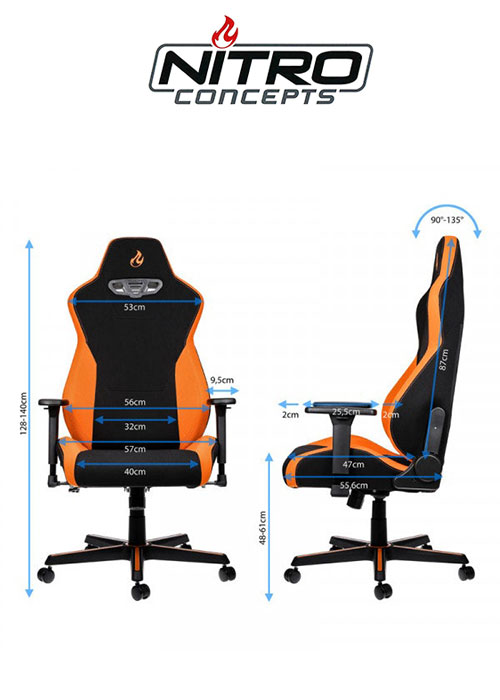 Nitro Concepts S300 Horizon Orange Gaming Chair Game Store