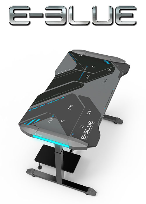 E-Blue EGT574 HEIGHT-ADJUSTABLE & GLOWING GAMING DESK