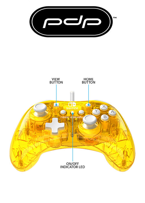 NS PDP Rock Candy Wired Mini Controller (Pineapple-Pop)