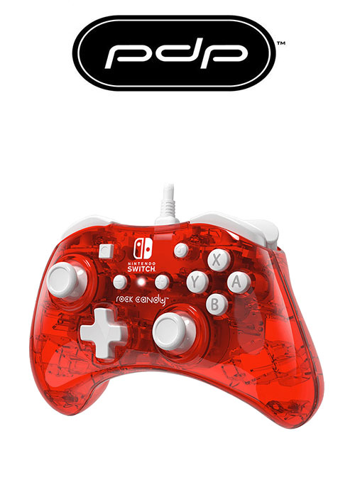 NS PDP Rock Candy Wired Mini Controller (Stormin-Cherry)