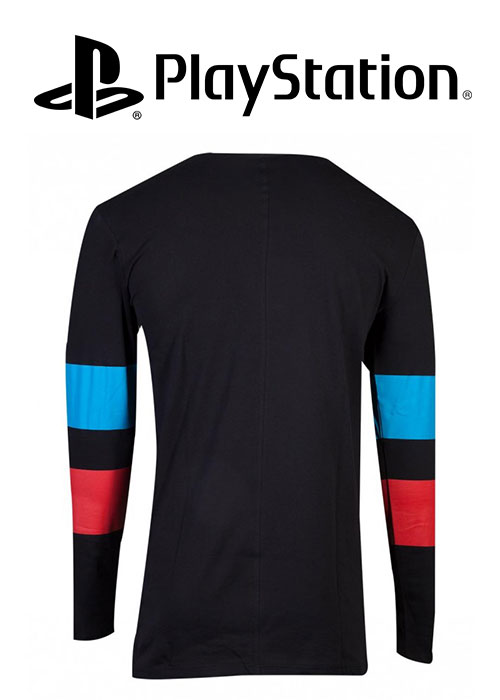 Playstation - Logo & Arms Striped Longsleeve T-shirt - 2XL