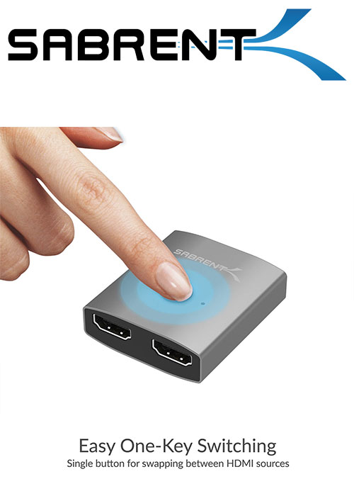 Sabrent 2-Port 4K HDMI Sharing Switch