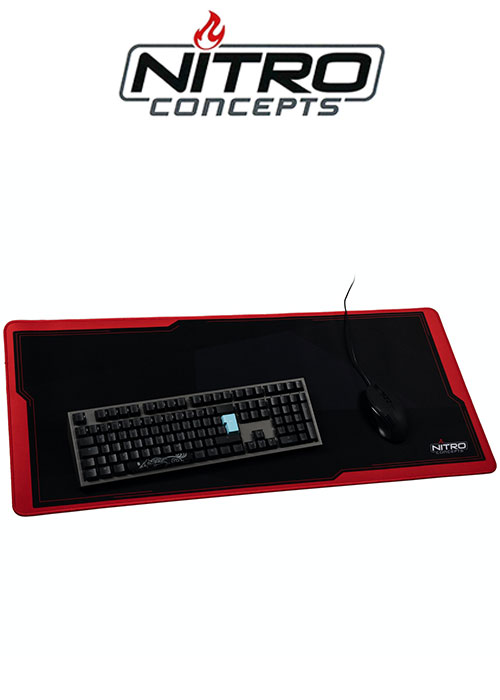 Nitro Concepts Desk Mat, 900x400mm - black/red