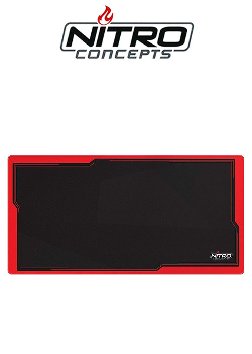 Nitro Concepts Desk Mat, 1200x600mm - black/red