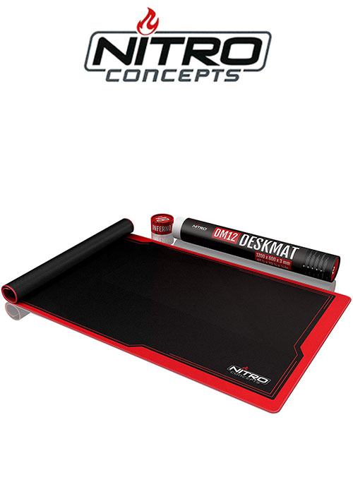 Nitro Concepts Desk Mat, 1200x600mm - black/red