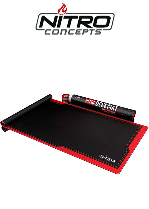 Nitro Concepts Desk Mat, 1600x800mm - black/red