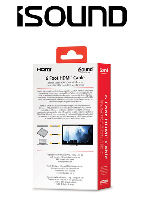 ISOUND 6FT HDMI CABLE