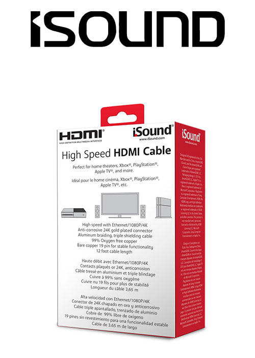 ISOUND HIGH SPEED HDMI CABLE - BLACK