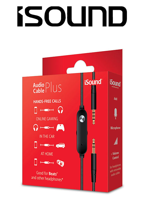 ISOUND AUDIO CABLE PLUS - BLACK
