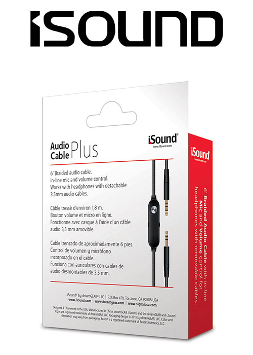 ISOUND AUDIO CABLE PLUS - BLACK