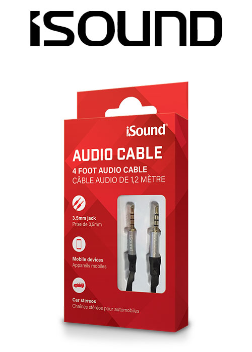 ISOUND AUDIO CABLE - BLACK