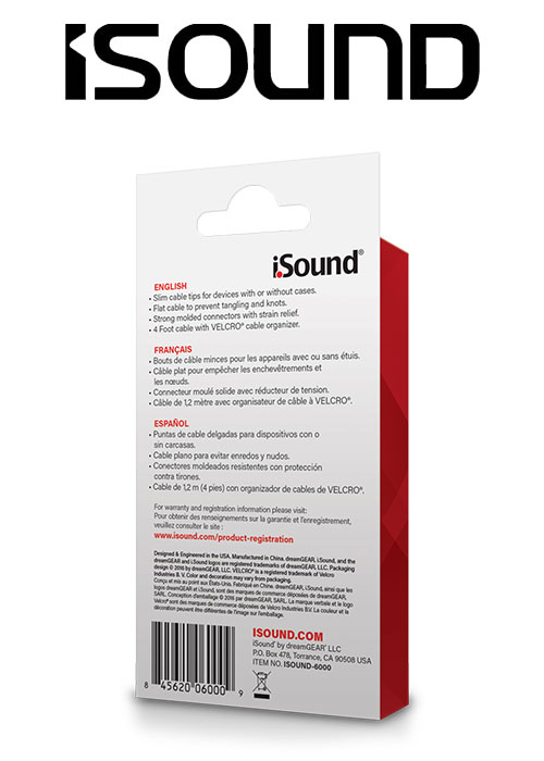 ISOUND AUDIO CABLE - BLACK