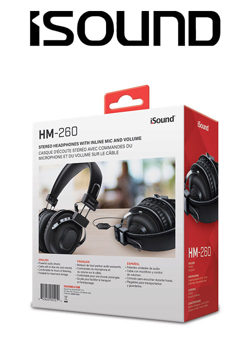 ISOUND HM-260 HEADPHONE - BLACK