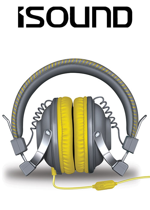 ISOUND HM-260 HEADPHONE - YELLOW/GREY