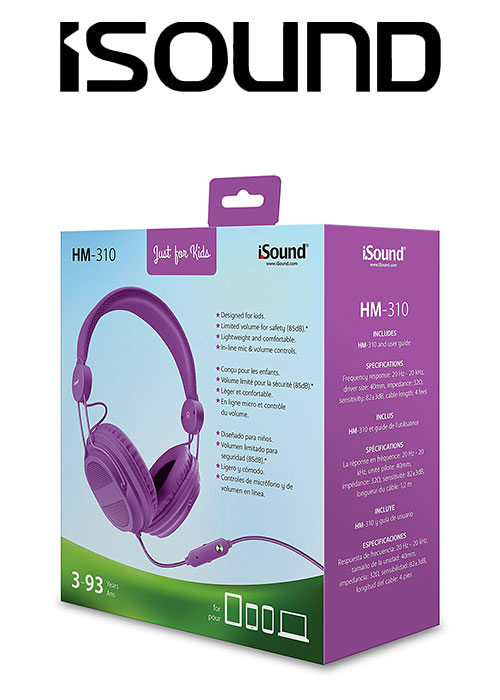 ISOUND HM-310 KIDS HEADPHONE - PURPLE